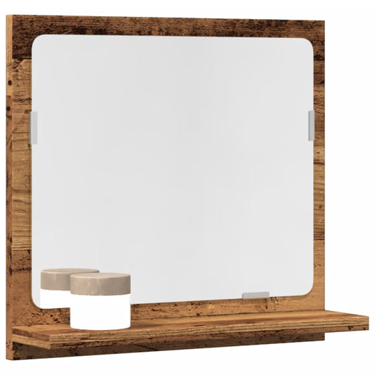 Bathroom Mirror Cabinet Old Wood 40x11x37 cm Engineered Wood - Bend