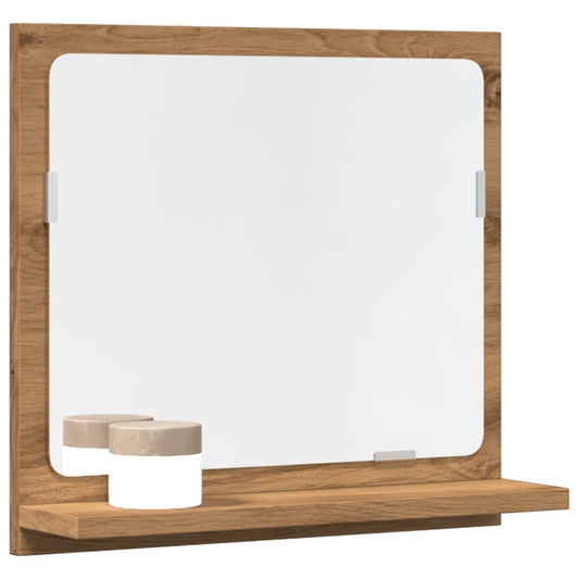 Bathroom Mirror Cabinet Artisan Oak 40x11x37 cm Engineered Wood - Bend