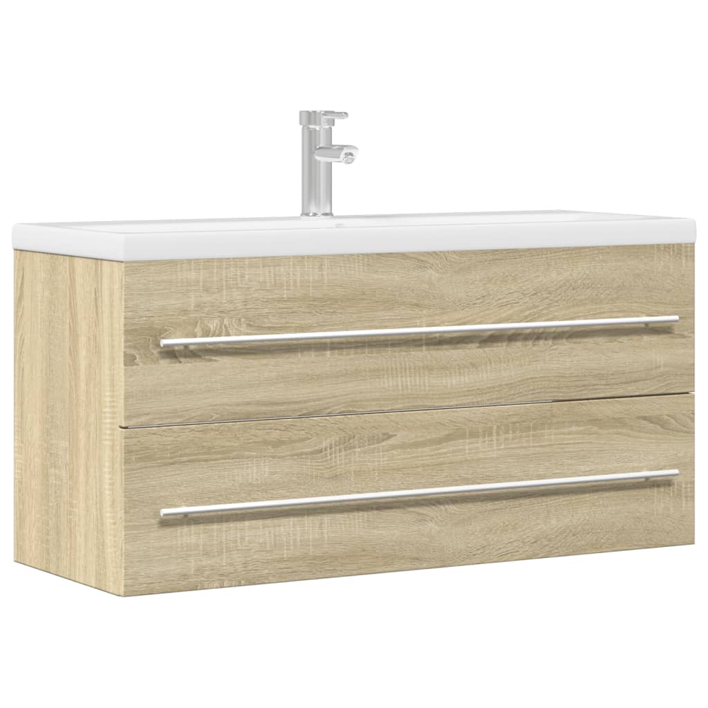 Sink Cabinet Sonoma Oak 100x38.5x48 cm Engineered Wood