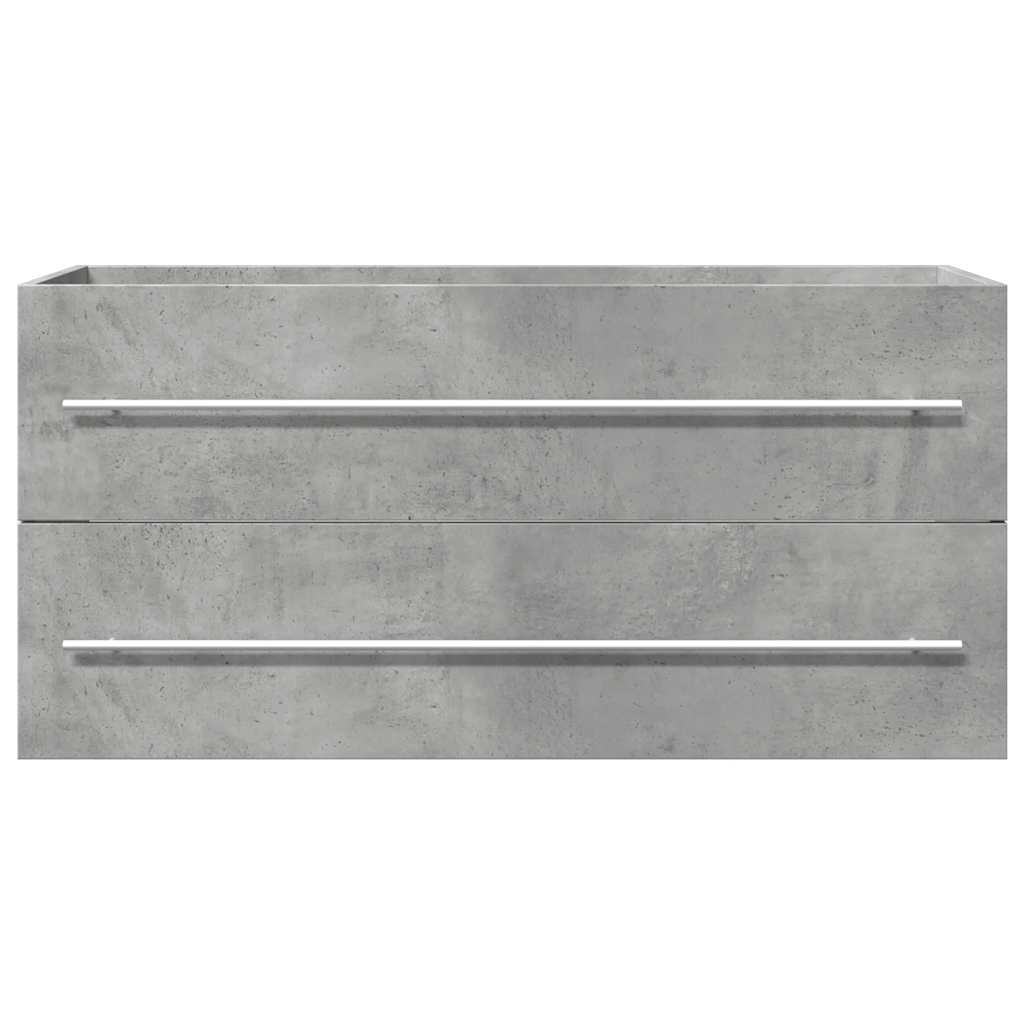 Sink Cabinet Concrete Grey 100x38.5x48 cm Engineered Wood