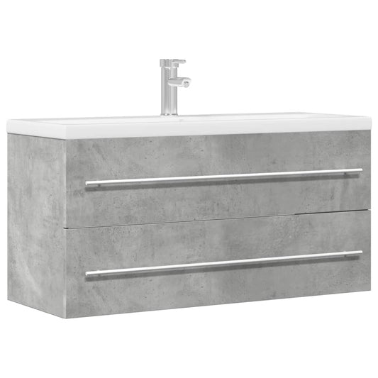 Sink Cabinet Concrete Grey 100x38.5x48 cm Engineered Wood