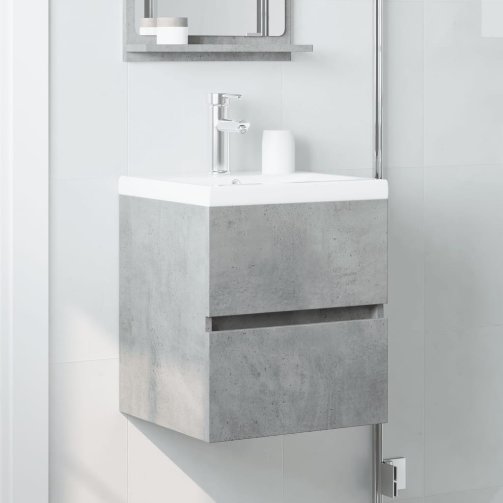 Sink Cabinet Concrete Grey 41x38.5x45 cm Engineered Wood