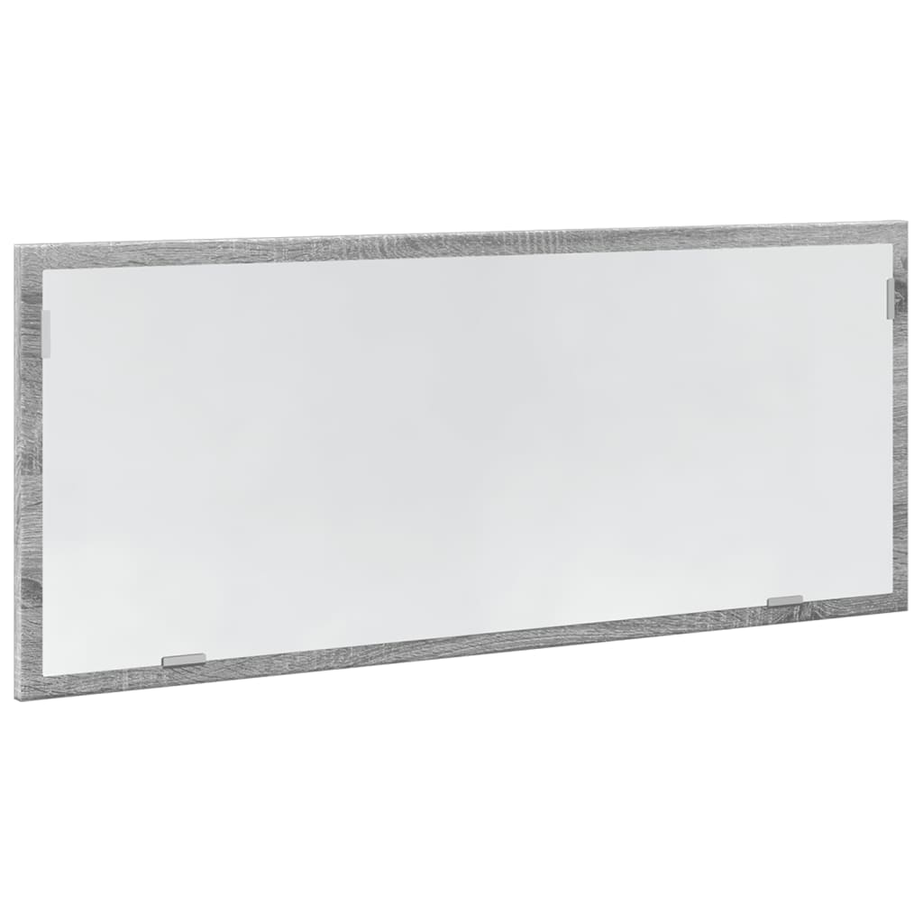 LED Bathroom Mirror Grey Sonoma 100x8.5x37 cm Engineered Wood - Bend