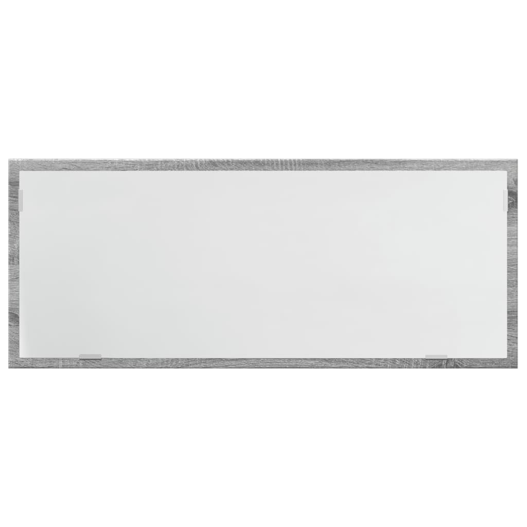 LED Bathroom Mirror Grey Sonoma 100x8.5x37 cm Engineered Wood - Bend