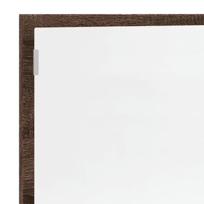 LED Bathroom Mirror Brown Oak 100x8.5x37 cm Engineered Wood - Bend