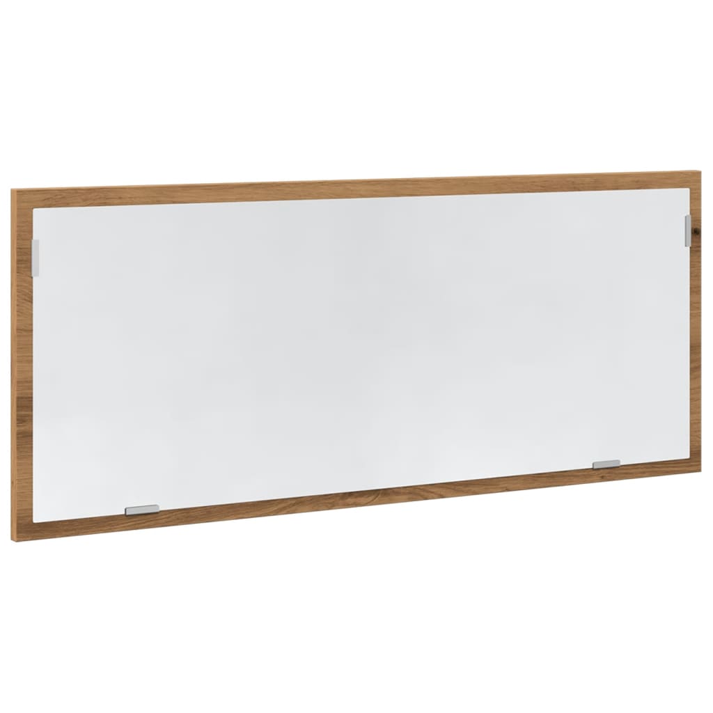 LED Bathroom Mirror Artisan Oak 100x8.5x37 cm Engineered Wood - Bend