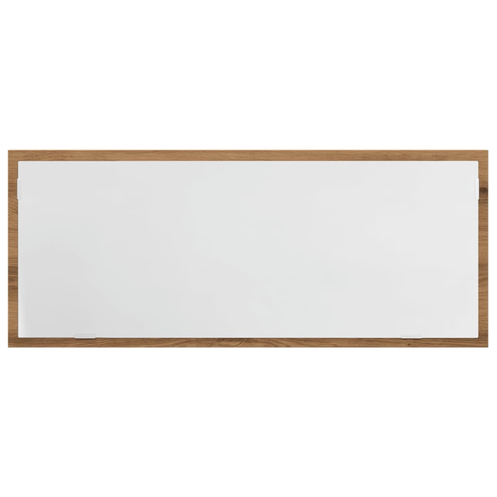 LED Bathroom Mirror Artisan Oak 100x8.5x37 cm Engineered Wood - Bend