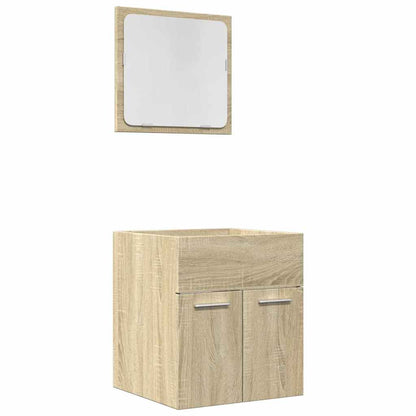 2 Piece Bathroom Furniture Set Sonoma Oak Engineered Wood