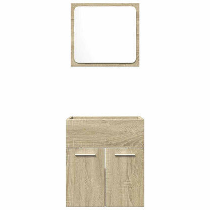 2 Piece Bathroom Furniture Set Sonoma Oak Engineered Wood