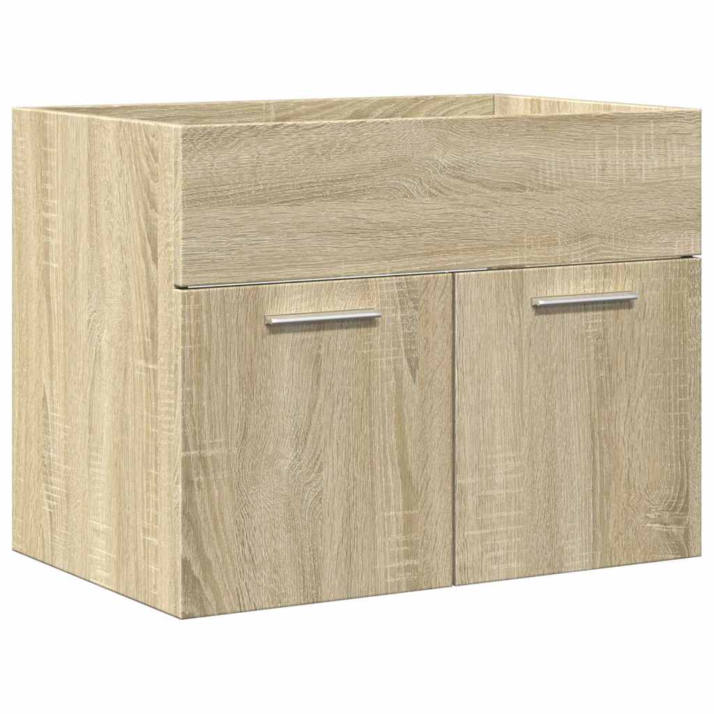 2 Piece Bathroom Furniture Set Sonoma Oak Engineered Wood