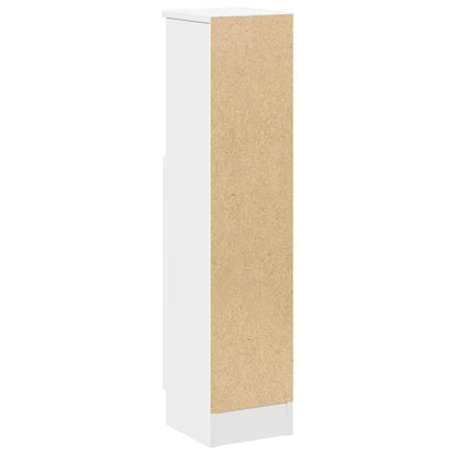 Bathroom Cabinet with Roll Holder White 20.5x22x90 cm