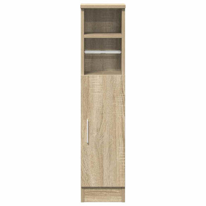 Bathroom Cabinet with Roll Holder Sonoma Oak 20.5x22x90 cm