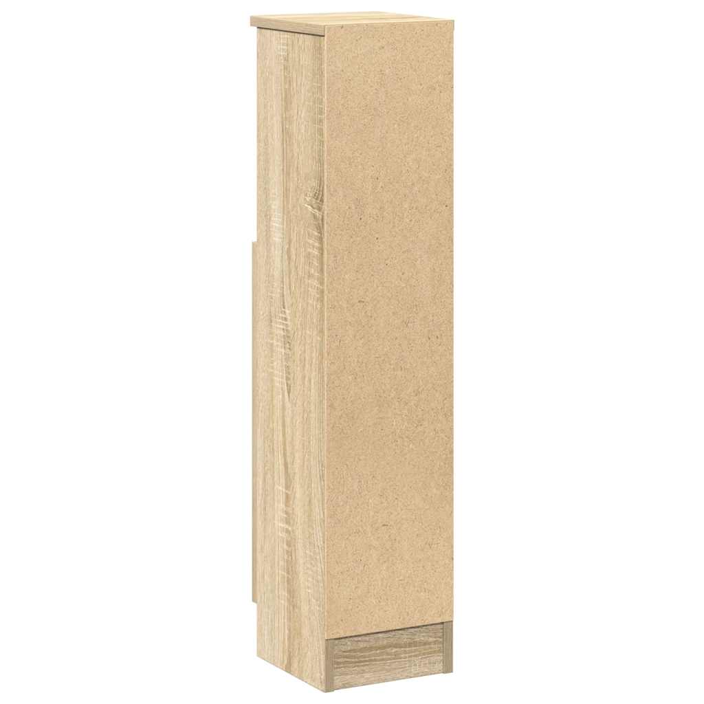 Bathroom Cabinet with Roll Holder Sonoma Oak 20.5x22x90 cm