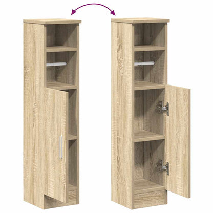 Bathroom Cabinet with Roll Holder Sonoma Oak 20.5x22x90 cm