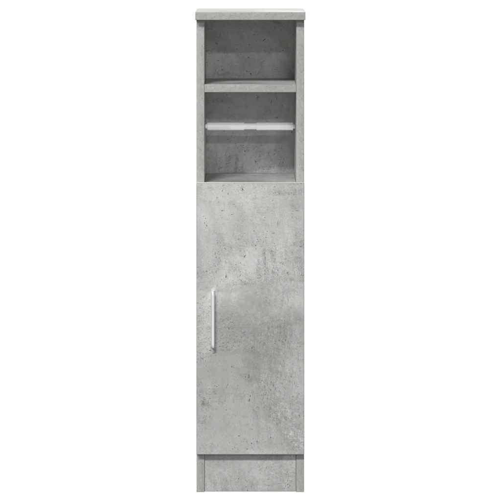 Bathroom Cabinet with Roll Holder Concrete Grey 20.5x22x90 cm