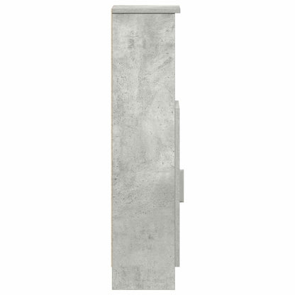 Bathroom Cabinet with Roll Holder Concrete Grey 20.5x22x90 cm