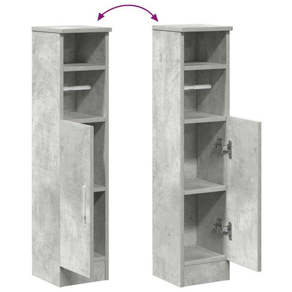 Bathroom Cabinet with Roll Holder Concrete Grey 20.5x22x90 cm