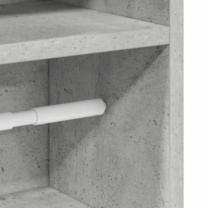 Bathroom Cabinet with Roll Holder Concrete Grey 20.5x22x90 cm