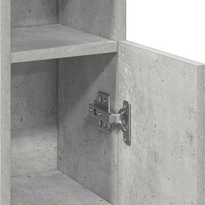 Bathroom Cabinet with Roll Holder Concrete Grey 20.5x22x90 cm