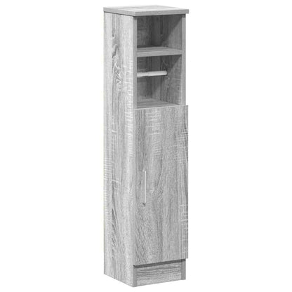 Bathroom Cabinet with Roll Holder Grey Sonoma 20.5x22x90 cm