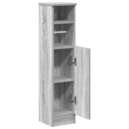 Bathroom Cabinet with Roll Holder Grey Sonoma 20.5x22x90 cm