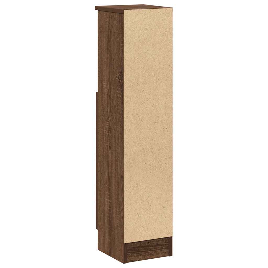 Bathroom Cabinet with Roll Holder Brown Oak 20.5x22x90 cm