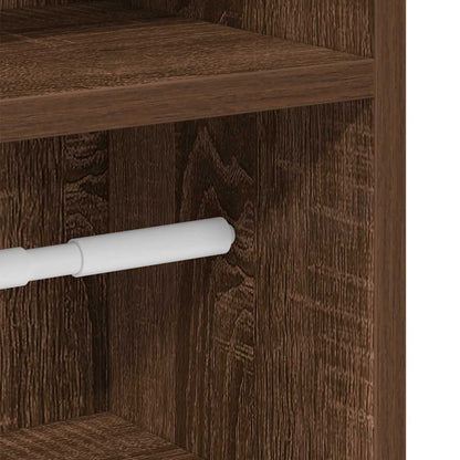 Bathroom Cabinet with Roll Holder Brown Oak 20.5x22x90 cm