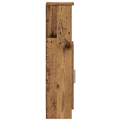 Bathroom Cabinet with Roll Holder Old Wood 20.5x22x90 cm