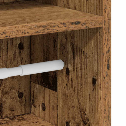 Bathroom Cabinet with Roll Holder Old Wood 20.5x22x90 cm