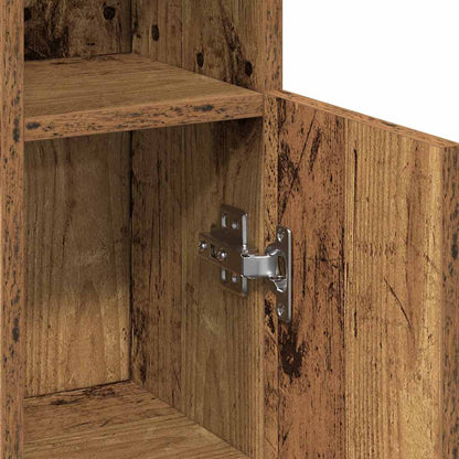 Bathroom Cabinet with Roll Holder Old Wood 20.5x22x90 cm