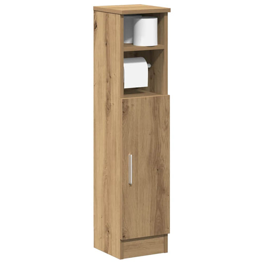 Bathroom Cabinet with Roll Holder Artisan Oak 20.5x22x90 cm