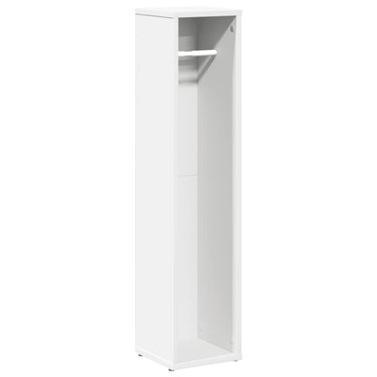 Bathroom Cabinet with Roll Holder White 20.5x20x90 cm