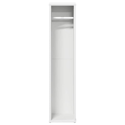 Bathroom Cabinet with Roll Holder White 20.5x20x90 cm