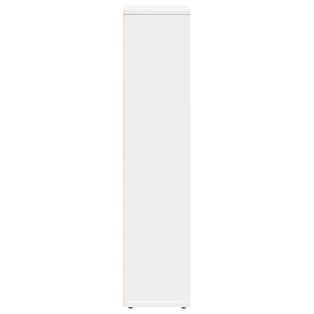 Bathroom Cabinet with Roll Holder White 20.5x20x90 cm