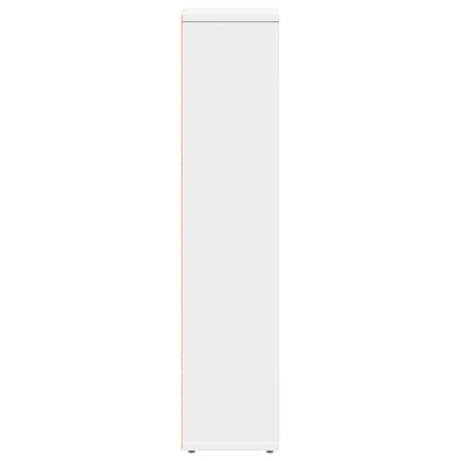 Bathroom Cabinet with Roll Holder White 20.5x20x90 cm