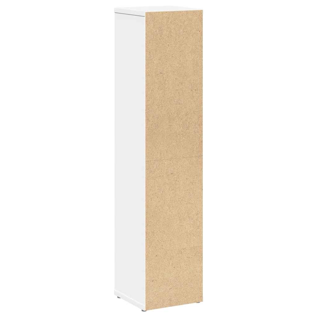 Bathroom Cabinet with Roll Holder White 20.5x20x90 cm