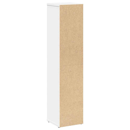 Bathroom Cabinet with Roll Holder White 20.5x20x90 cm