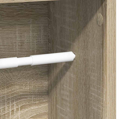 Bathroom Cabinet with Roll Holder Sonoma Oak 20.5x20x90 cm