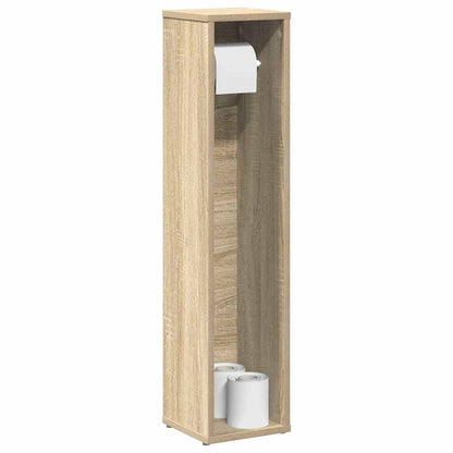 Bathroom Cabinet with Roll Holder Sonoma Oak 20.5x20x90 cm