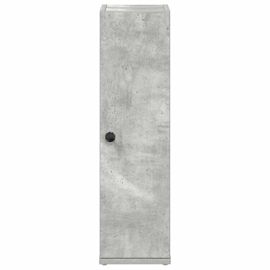 Bathroom Cabinet with Roll Holder Concrete Grey 20.5x22x72 cm