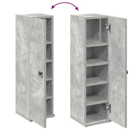 Bathroom Cabinet with Roll Holder Concrete Grey 20.5x22x72 cm