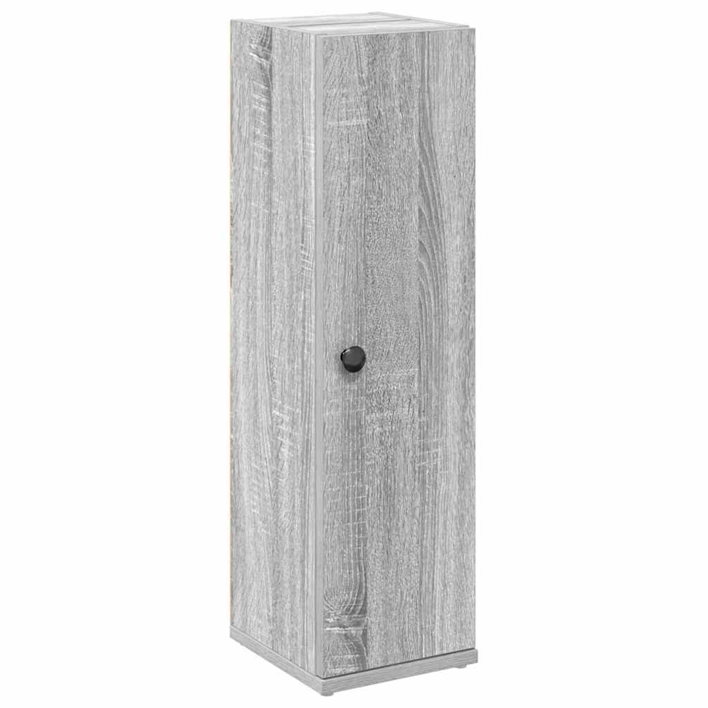 Bathroom Cabinet with Roll Holder Grey Sonoma 20.5x22x72 cm