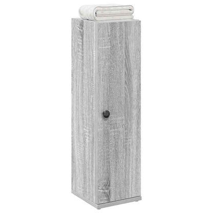 Bathroom Cabinet with Roll Holder Grey Sonoma 20.5x22x72 cm