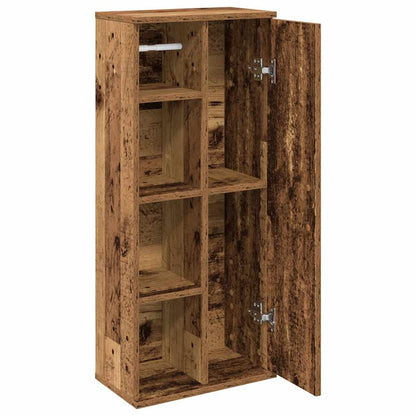 Bathroom Cabinet with Roll Holder Old Wood 39x22x90 cm