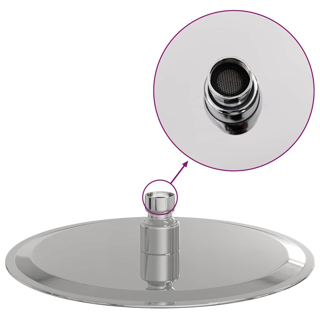 Rain Shower Head Stainless Steel 304 20 cm Round - Bend