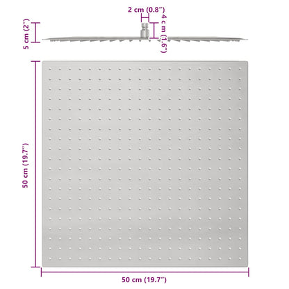 Rain Shower Head Stainless Steel 304 50x50 cm Square - Bend