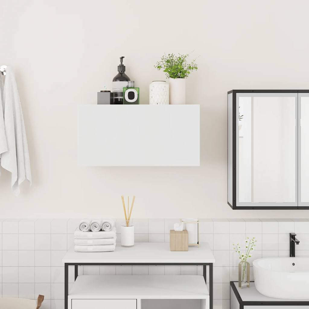 Bathroom Wall Cabinet White 60x25x30 cm Engineered Wood - Bend