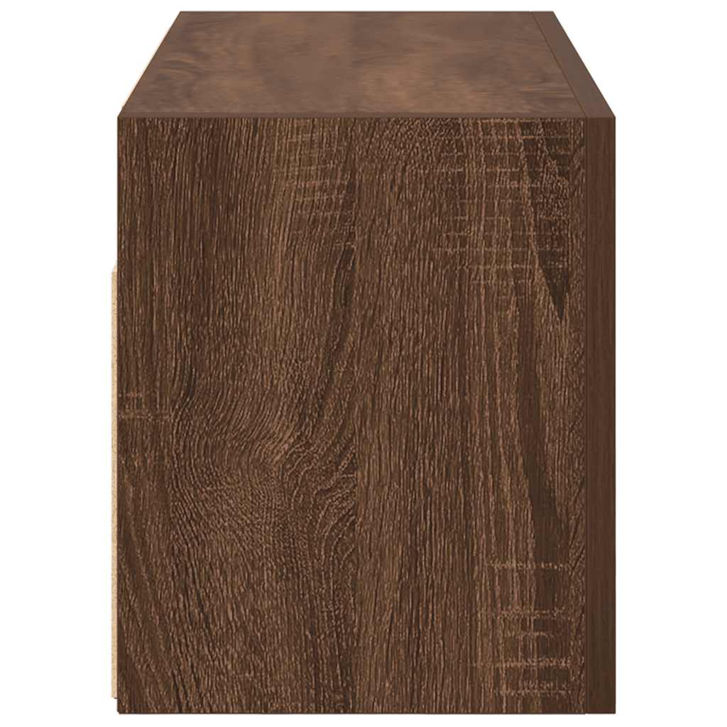 Bathroom Wall Cabinet Brown Oak 60x25x30 cm Engineered Wood - Bend