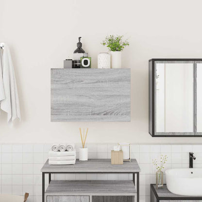 Bathroom Wall Cabinet Grey Sonoma 60x25x40 cm Engineered Wood - Bend