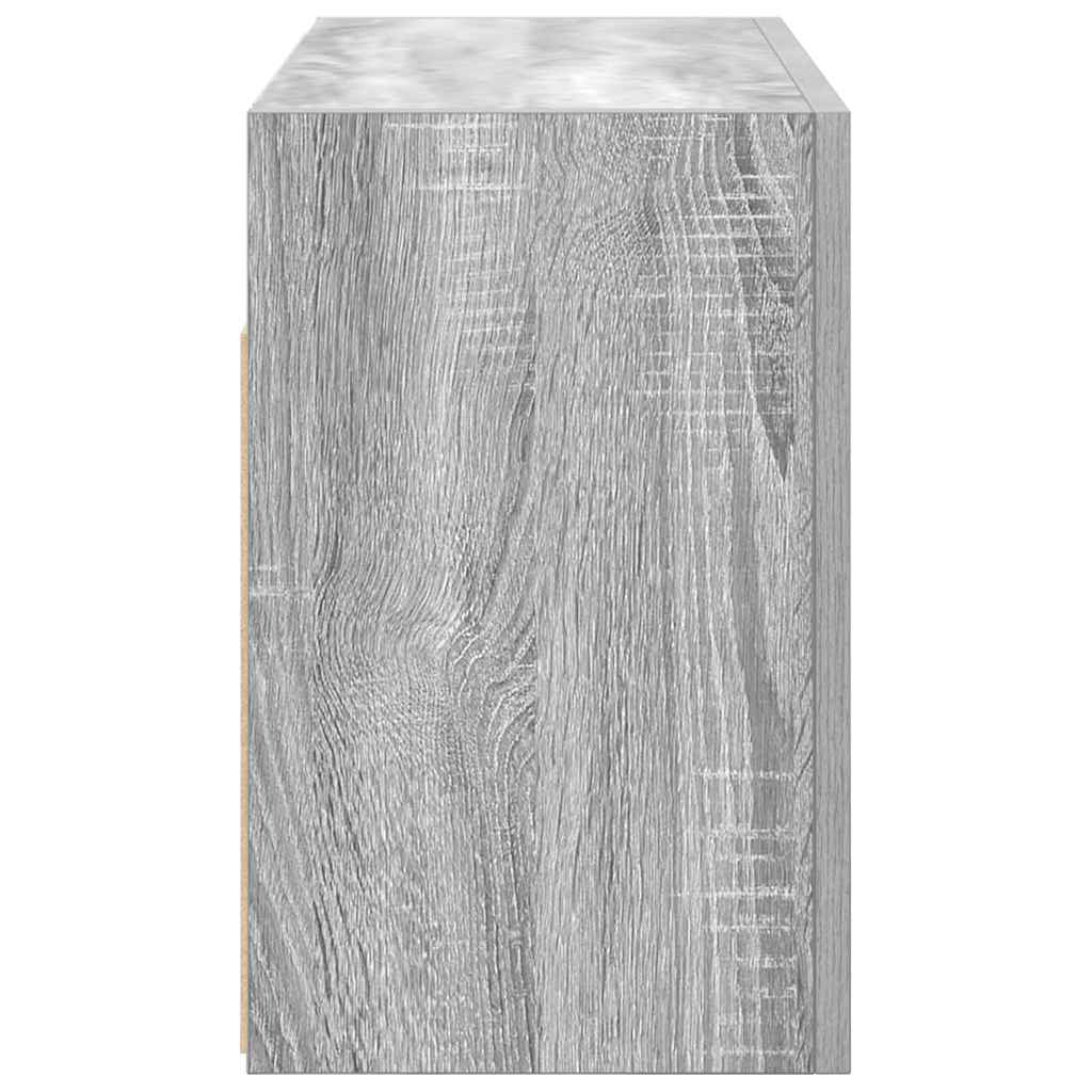 Bathroom Wall Cabinet Grey Sonoma 60x25x40 cm Engineered Wood - Bend